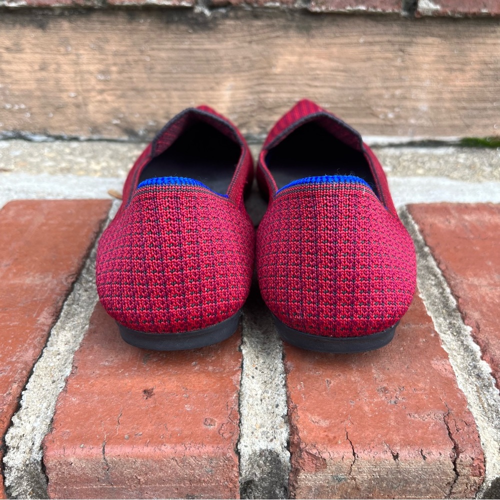 Rothy's RARE Limited Edition The Point Loafer Scarlet Tweed Red Flats Size 7.5 - Picture 7 of 9